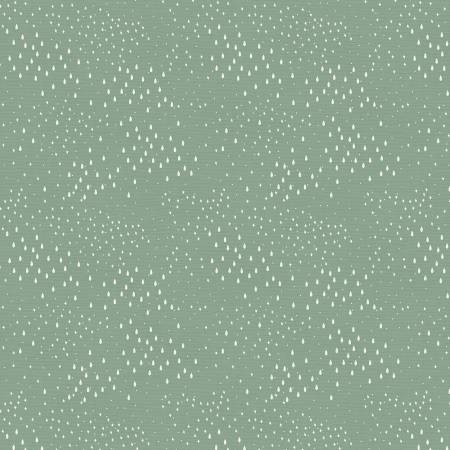 Clothworks Sky Adventures Starry Rain quilting fabric in Sage