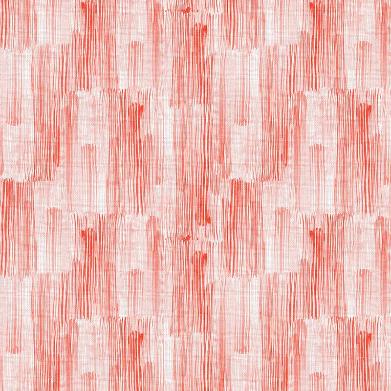 Orange Stroke of Genius Coral Cotton Wideback Fabric per yard