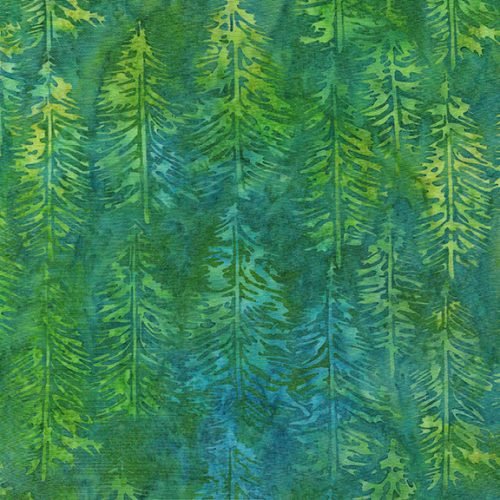 Island Batik evergreen multi turquoise green