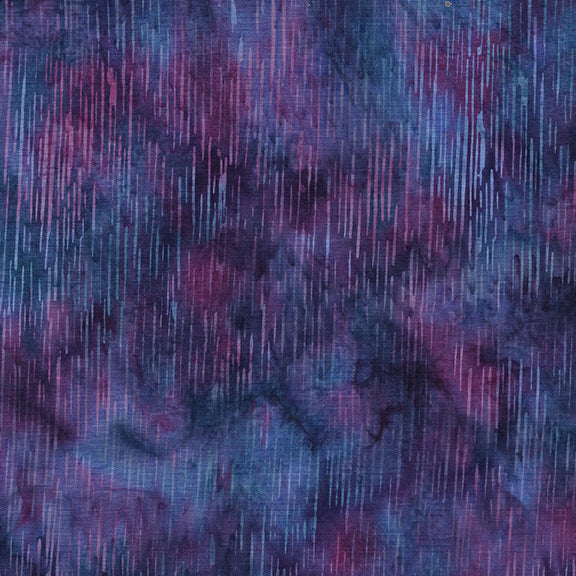 Essence Streamers-Multi Purple Magenta Batik 44"/45" Fabric Per Yard