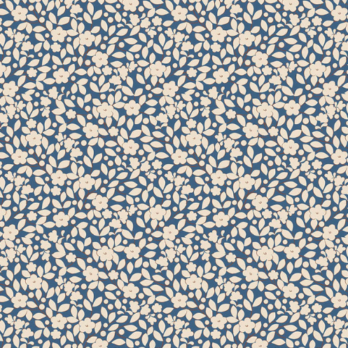Tilda Creating Memories Summer Avery quilting cotton fabric in Blue