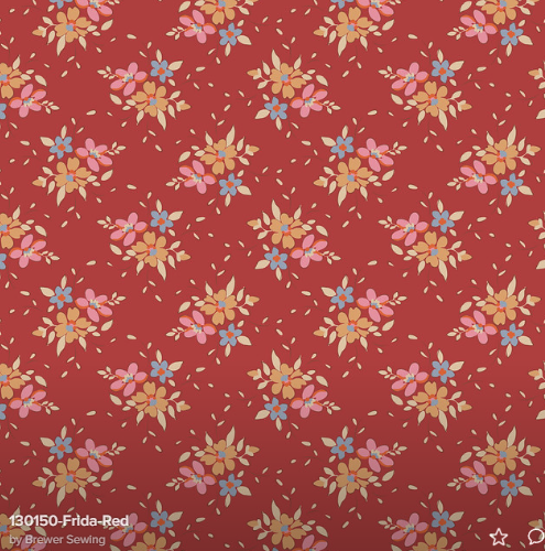Tilda Creating Memories Winter Frida quilting cotton fabric in Red