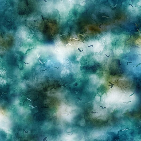 Starry Nights Lake 43"/44" Fabric Per Yard