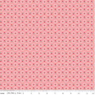 Berry and Sage Heritage Coral floral quilting fabric by Riley Blake