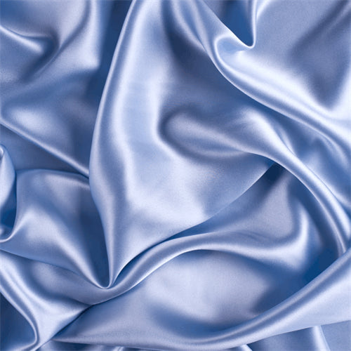 Runway Silks Sky Blue Stretch Silk Charmeuse Fabric - Reorderable