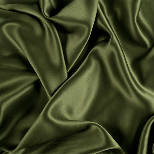 Runway Silks Grass Green Stretch Silk Charmeuse Fabric - Reorderable
