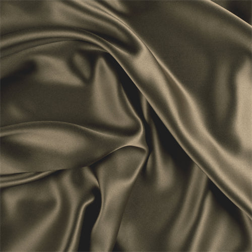 Runway Silks Moss Green Stretch Silk Charmeuse Fabric - Reorderable