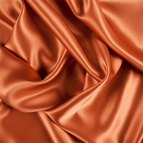 Runway Silks Orange Stretch Silk Charmeuse Fabric - Reorderable