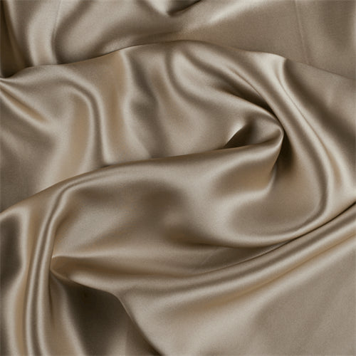 Runway Silks Bronze Stretch Silk Charmeuse Fabric - Reorderable