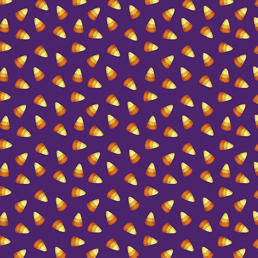 Sweet Candy Corn Purple Cotton 44"/45" Fabric Per Yard