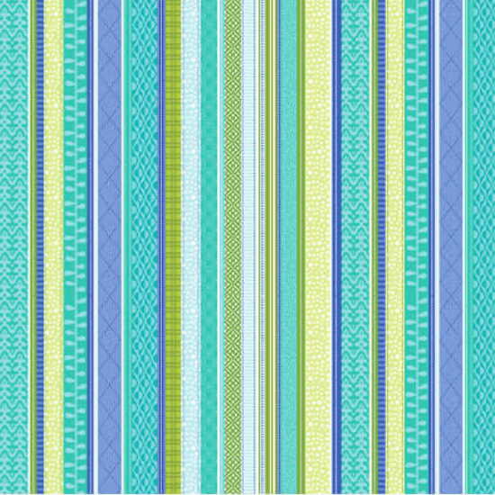 Serendipity - Stripe - Teal 44" / 45" Fabric Per Yard
