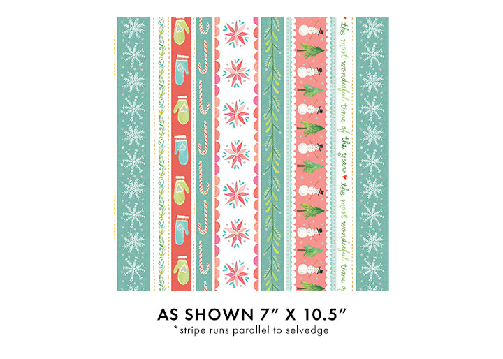 Magical Season Painterly Stripe Multi 7" x  10.5" Panel