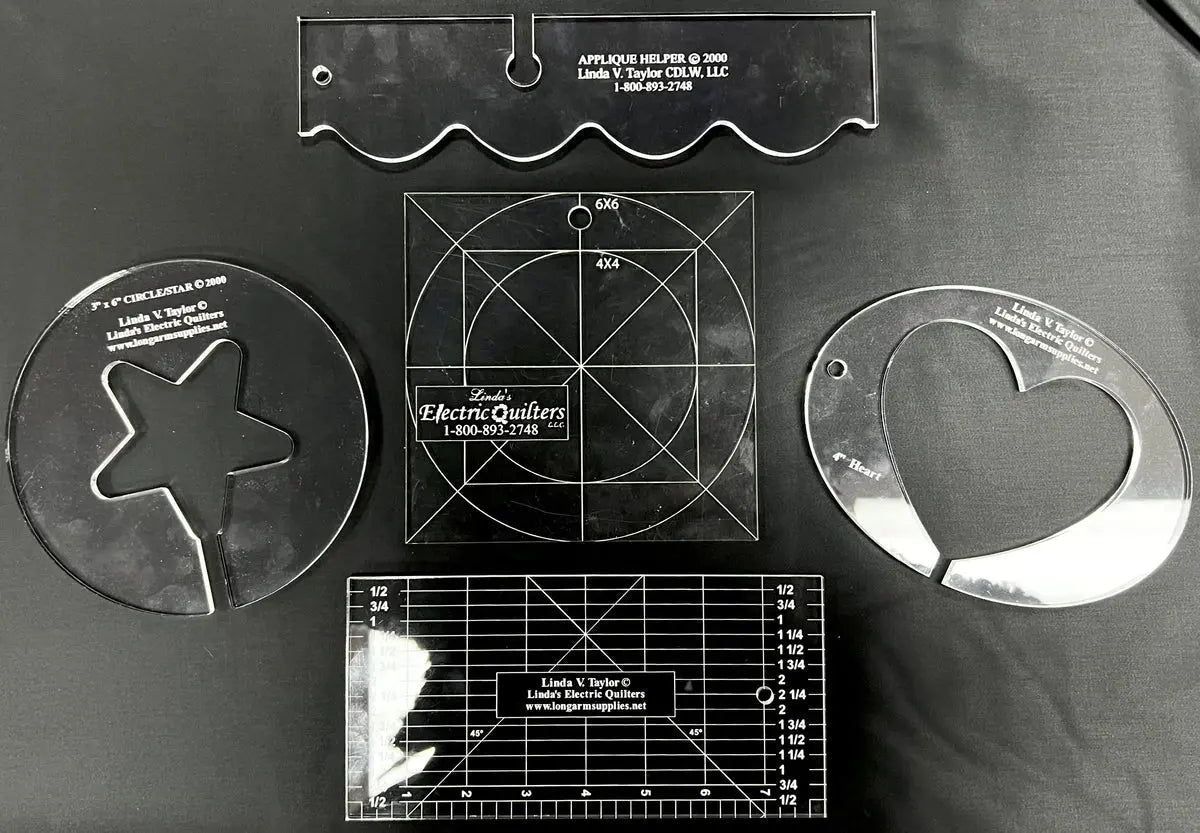 Template Starter Kit Bundle ( 9/16" Foot Diameter ) Linda's Electric Quilters