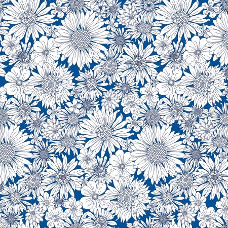 Benartex Paradise Park the gazebo quilting cotton fabric in Blue