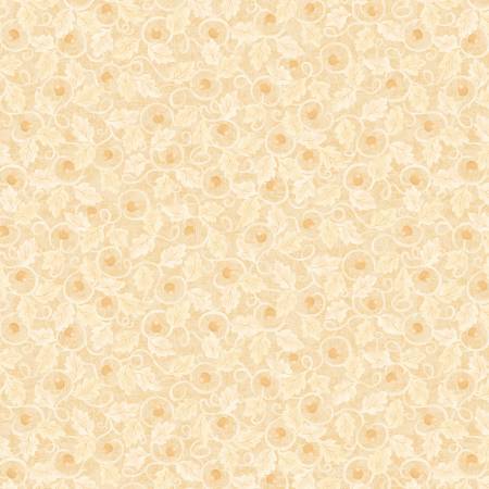 Benartex Autumn Breeze Acorn Twirl quilting cotton in Cream