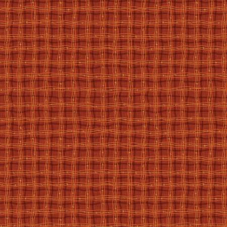 Benartex Autumn Breeze Rambling Plaid quilting cotton in Pumpkin