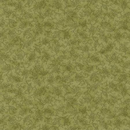 Benartex Autumn Breeze Drifting Silhouette quilting cotton in Grass