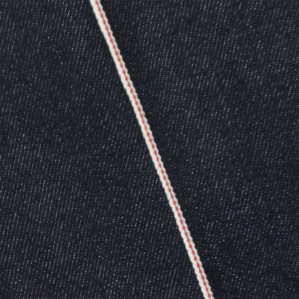 Night Navy Blue-White Red 10 oz. Cotton Japanese Selvedge Denim Fabric