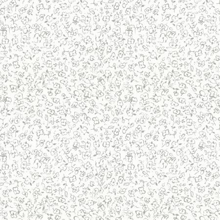 Wilmington Au Naturel Floral Doodle quilting fabric in Ivory Green