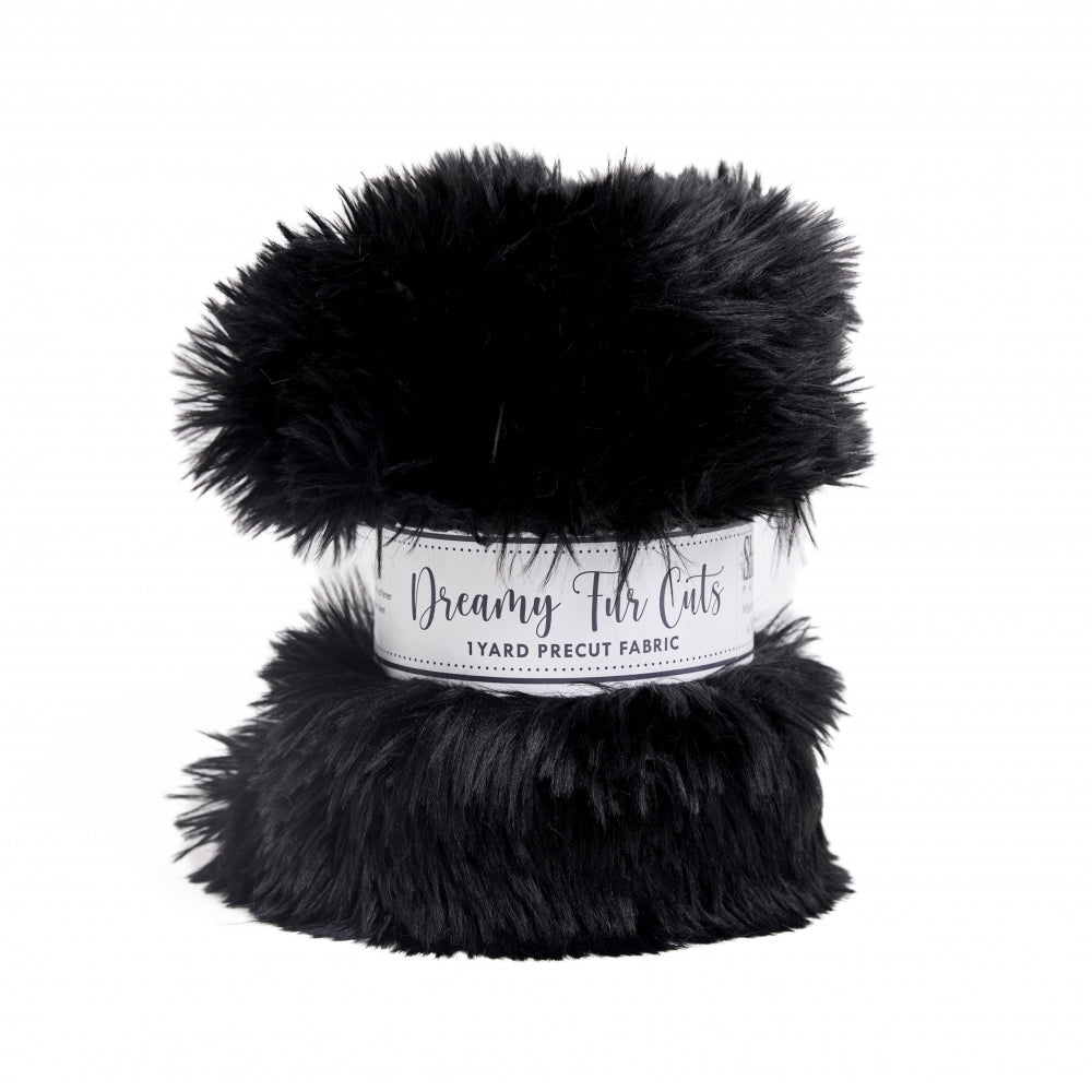 Black Dreamy Fur 1 Yard Cuts 58/60"
