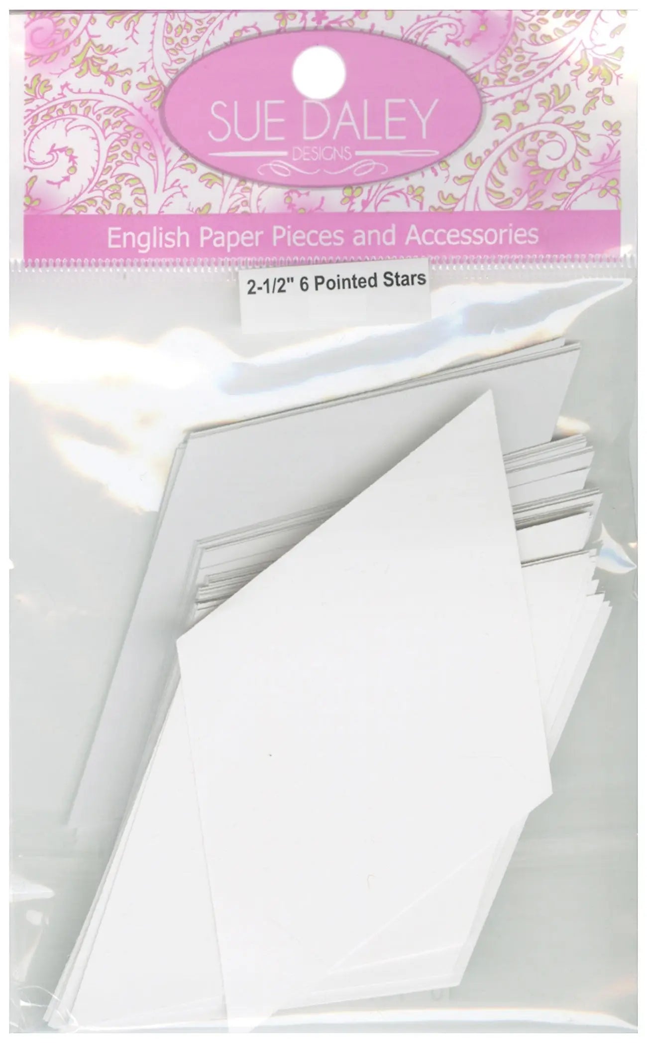 2-1/2in 6 Pointed Star Papers 100ct - Linda's Electric Quilters