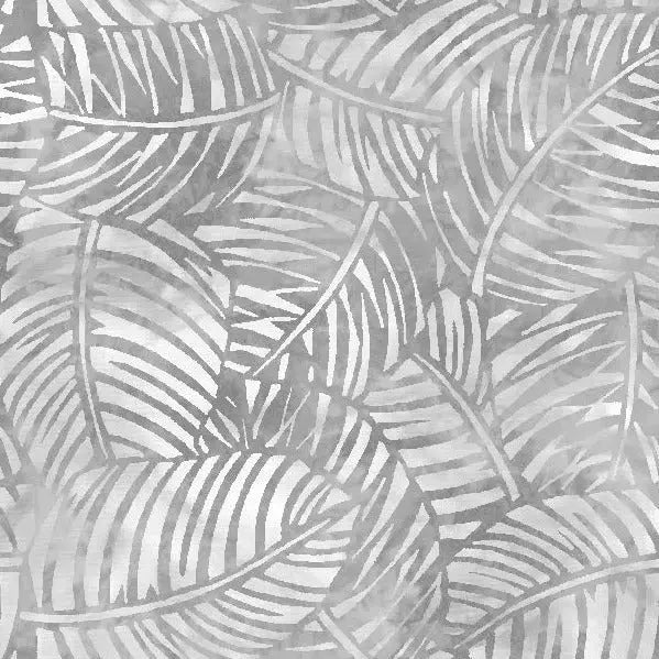 Grey Palm Leaves Cotton Wideback Fabric ( 2 1/2 Yard Pack )