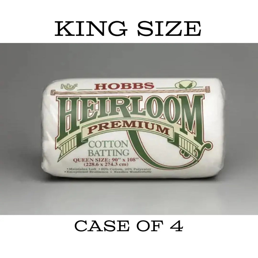 Experience the Quality of Hobbs Heirloom 80/20 King Size Batting Case