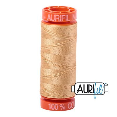Aurifil 50wt Cotton Mako thread 5001 Buttercup 200m spool