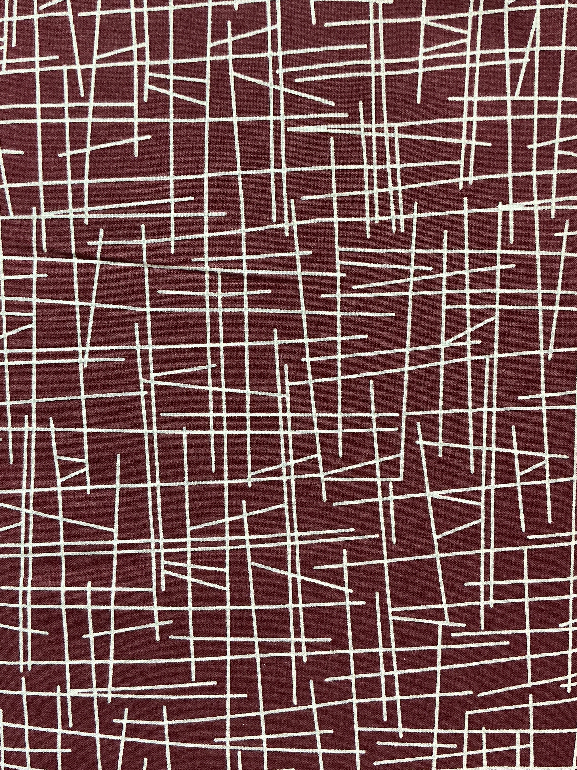 Rust Pick-up Sticks geometric quilting fabric by Kim Schaefer for Andover Fabrics
