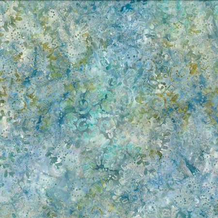 Wilmington Shoreline Twirling Lines batik quilting cotton in Blue