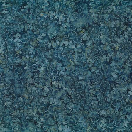 Wilmington Shoreline Twirling Lines batik quilting cotton in Navy Blue