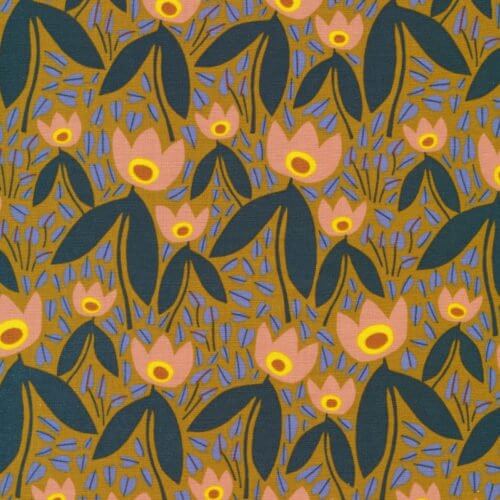 Furrow - Two Tulips 44" / 45" Fabric Per Yard