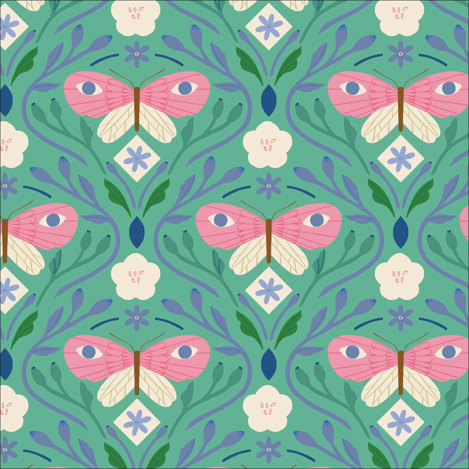 Life of Plants - Wings & Petals 44" / 45" Fabric Per Yard