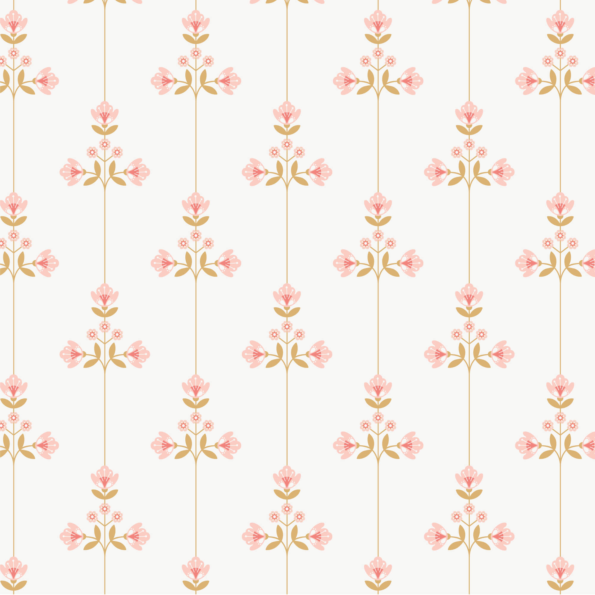 Vintage Charm - Vivienne - Pink 44" / 45" Fabric Per Yard
