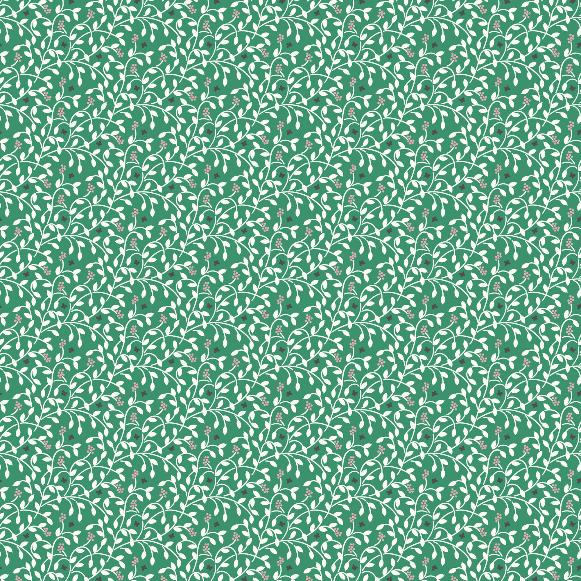 Little Bo - Berry Vines - Emerald 44" / 45" Fabric Per Yard