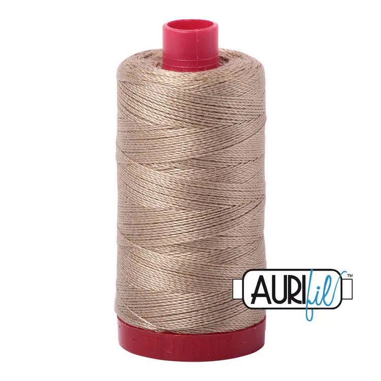 2325 Taupe Aurifil Cotton 12 WT Large Spool Aurifil