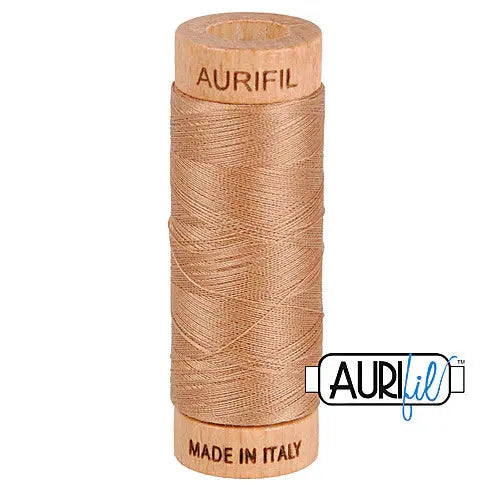 2340 Cafe' au Lait Aurifil Cotton 80wt Spool - Linda's Electric Quilters