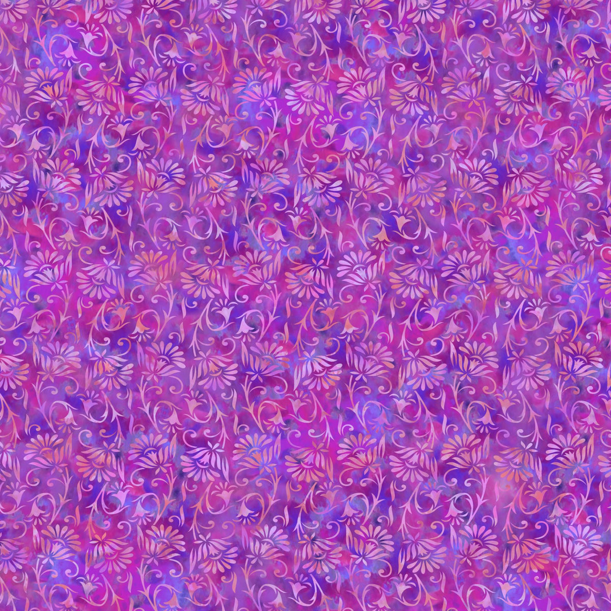 In The Beginning Fabrics Fabric Prism II Blooms Fuchsia Cotton 44"/45" Fabric Per Yard