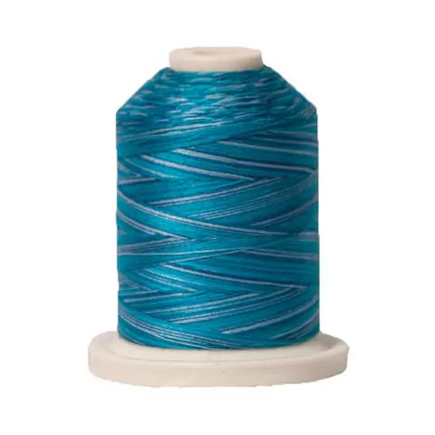 258 Dreamy Blues Signature Cotton Variegated Thread Mini Spool - 40WT American & Efird Signature