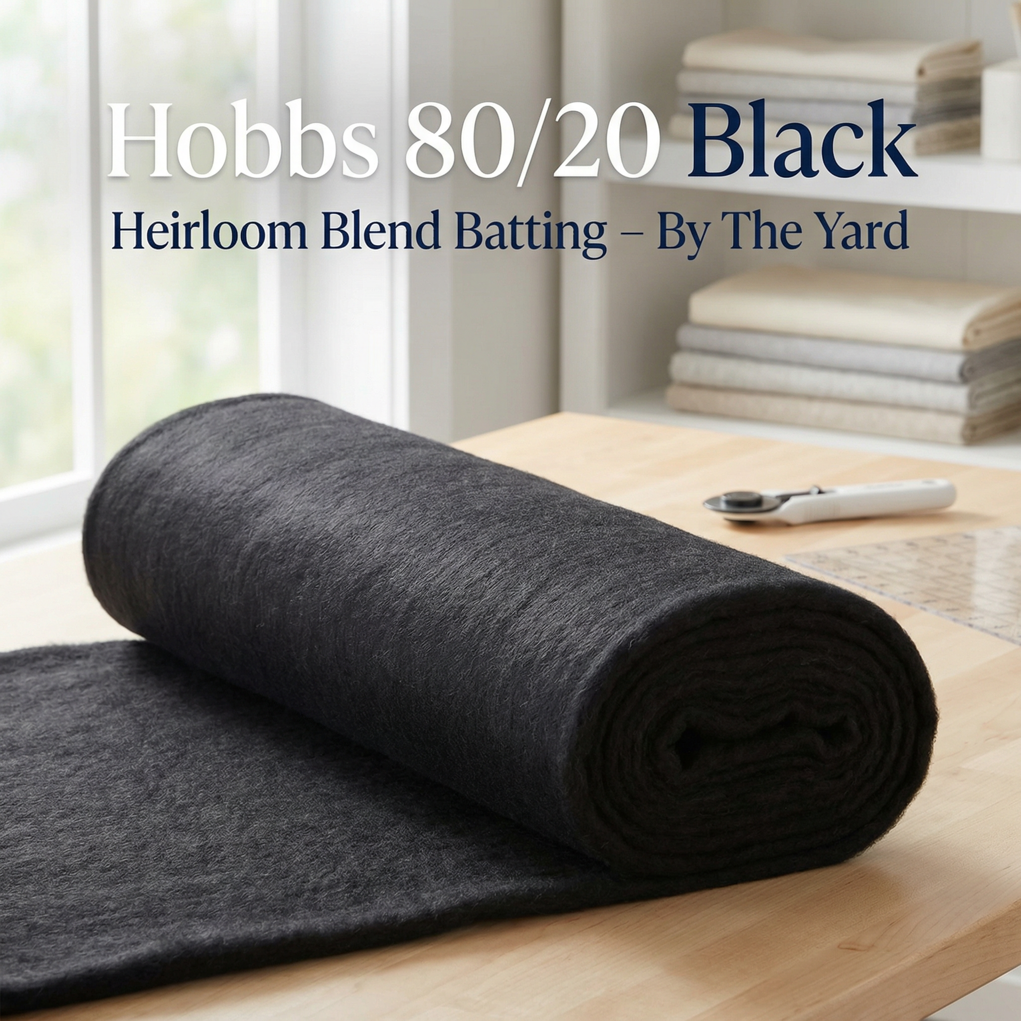 Hobbs Heirloom Black Batting 80/20 108" Wide Batting - By The Yard