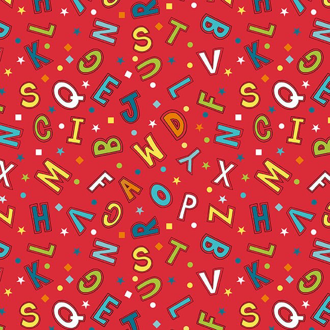 Blank Quilting A to Zoo quilting fabric in Red 2649-88