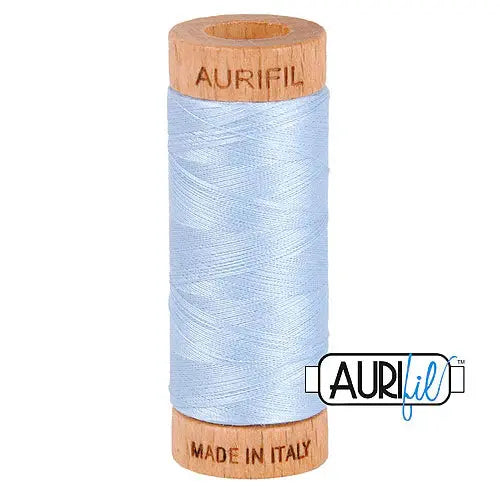 2710 Light Robins Egg Aurifil Cotton 80wt Spool - Linda's Electric Quilters