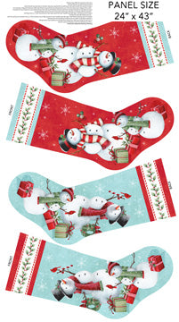 Holly Jolly Stocking Panel 24"x43"