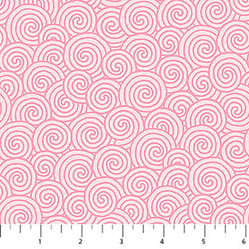 Pink Scroll Blender Quilting in Bloom 44"/45" Fabric Per Yard
