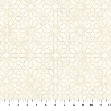 Boho Bliss Lattice Beige Cotton 43"/44" Fabric Per Yard