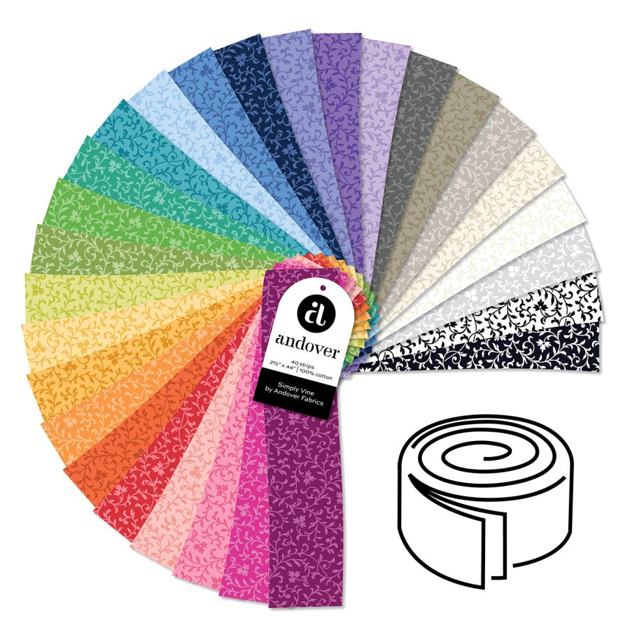 Simply Vine 2.5 Inch Strip Roll 40 Cuts Each
