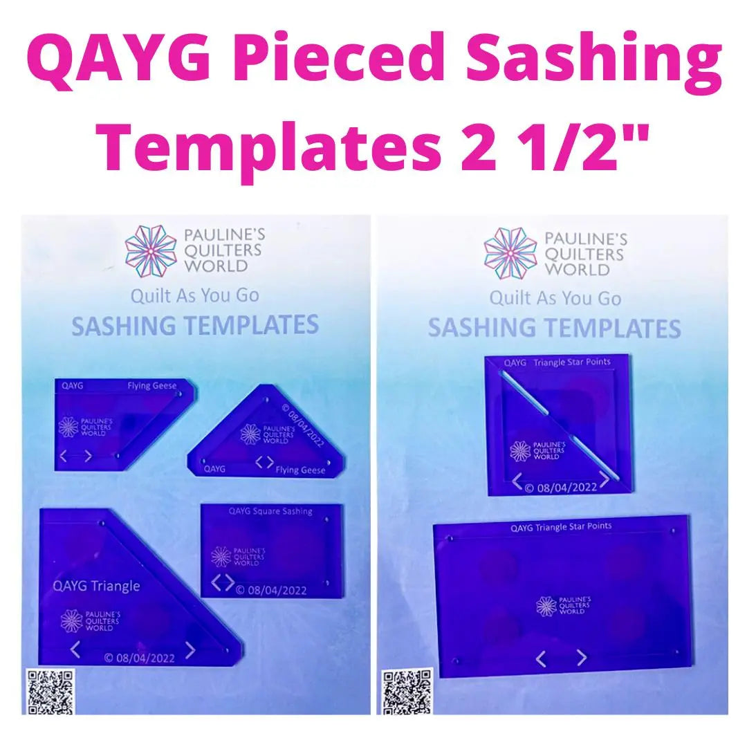 QAYG Pieced Sashing Templates 2 1/2" Set - Linda's Electric Quilters