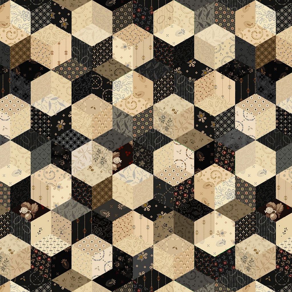 Multi Star Block Cotton Wideback Fabric Per Yard