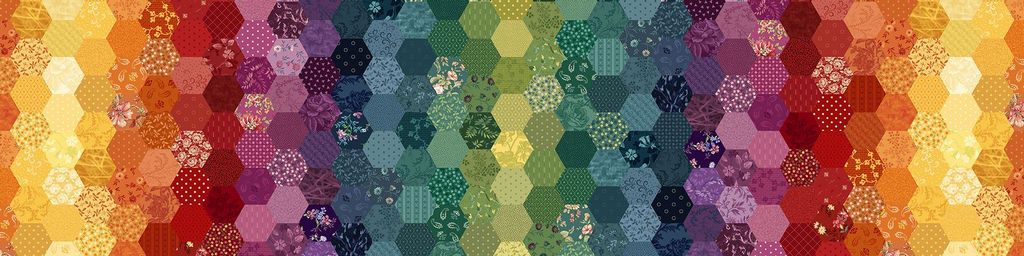 Multi Hexagon Cotton Wideback Fabric Per Yard