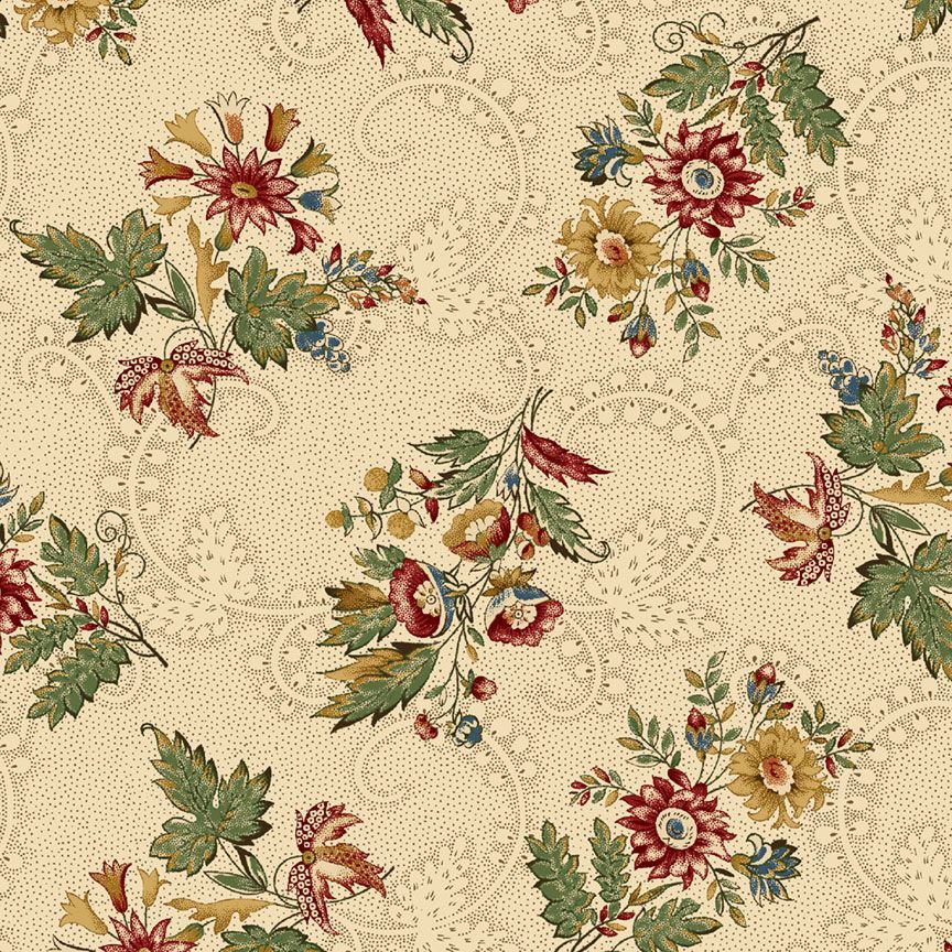Multi Floral Cotton Wideback Fabric Per Yard